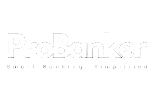 ProBanker White Logo